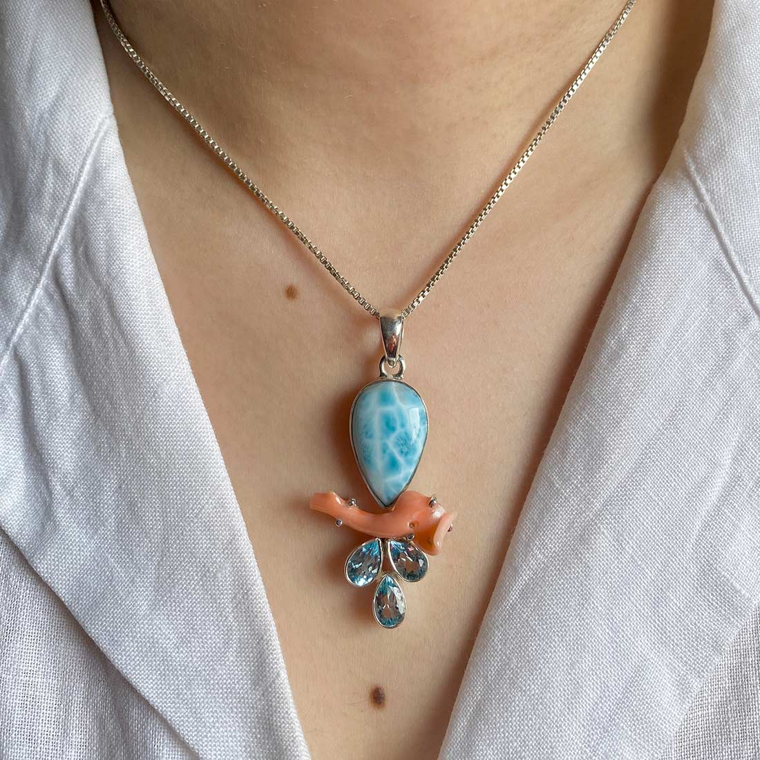 Larimar Pendant-(LAR-P-67.)