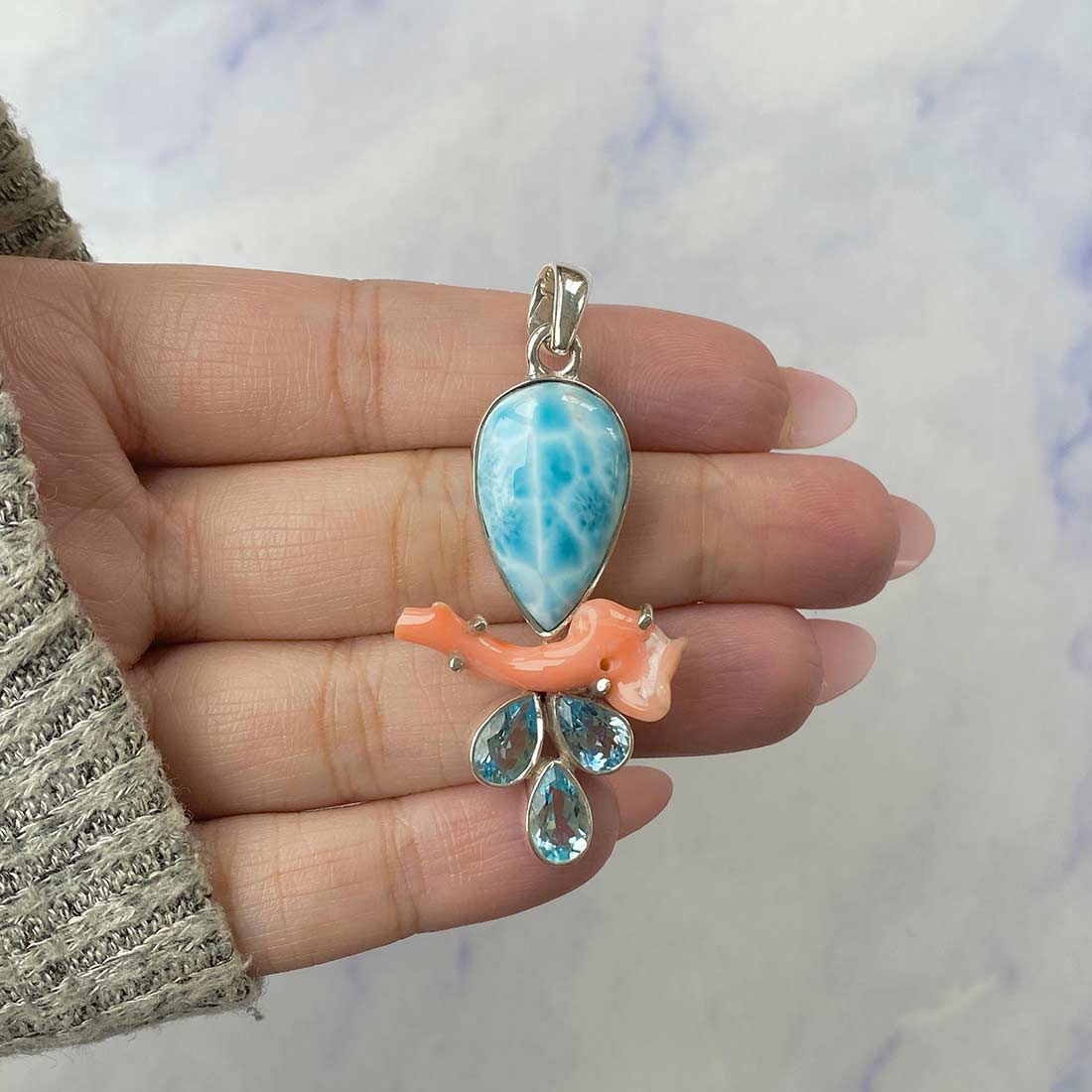 Larimar Pendant-(LAR-P-67.)