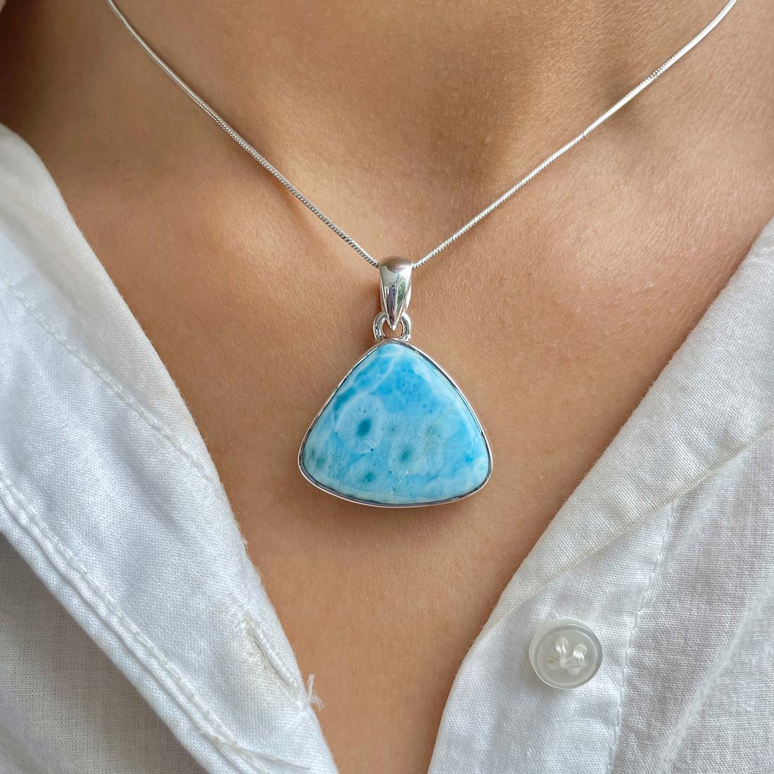 Larimar Pendant-(LAR-P-670.)