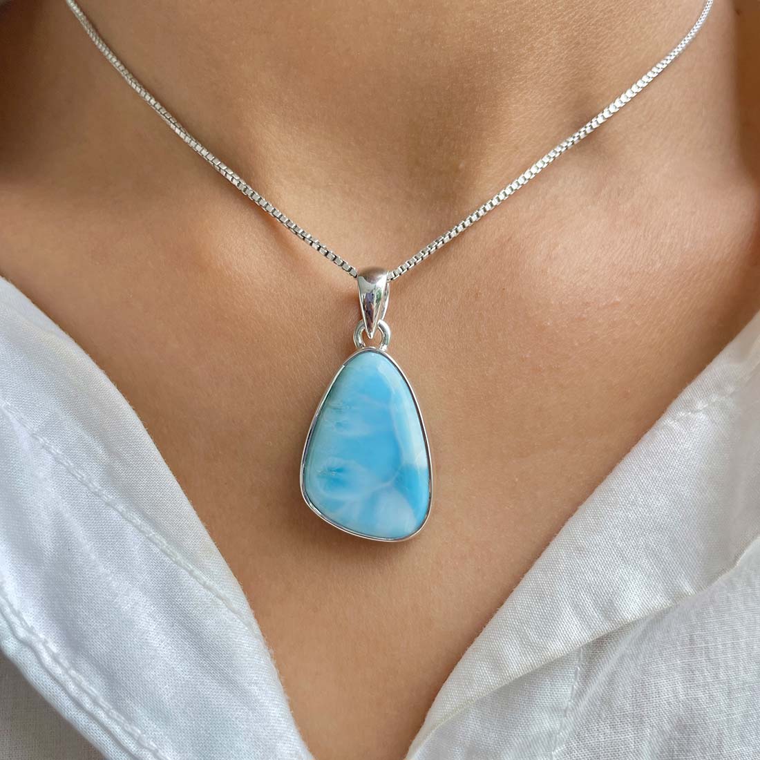 Larimar Pendant-(LAR-P-671.)