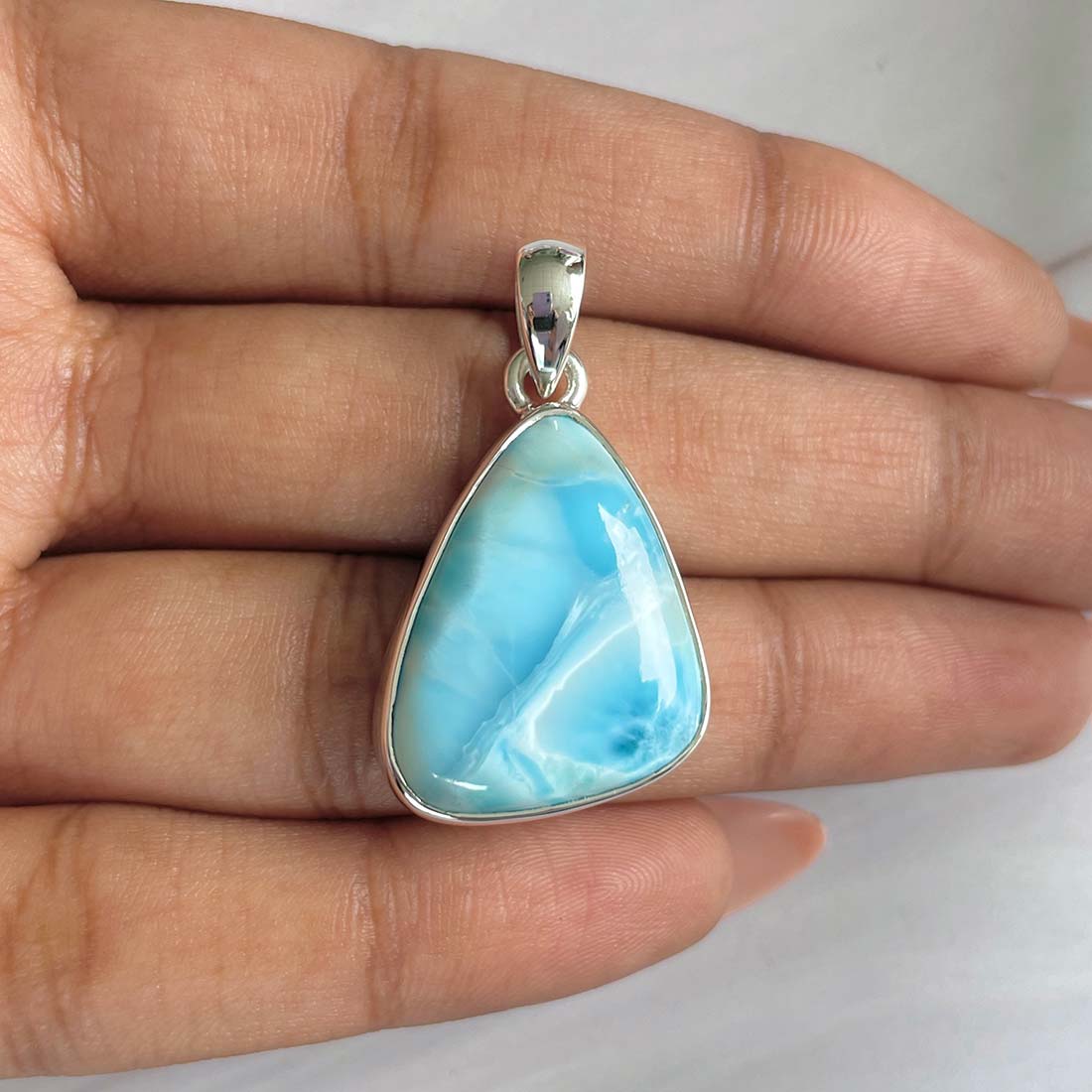 Larimar Pendant-(LAR-P-673.)