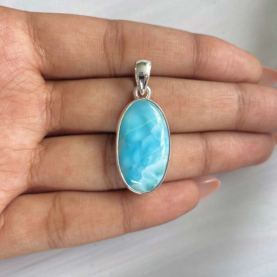 Larimar Pendant-(LAR-P-674.)