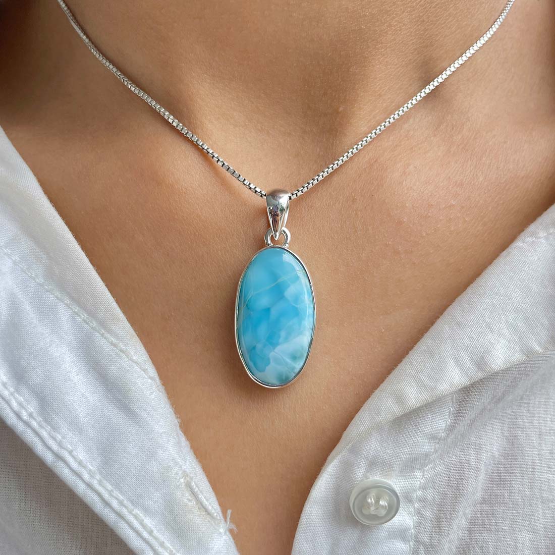 Larimar Pendant-(LAR-P-674.)
