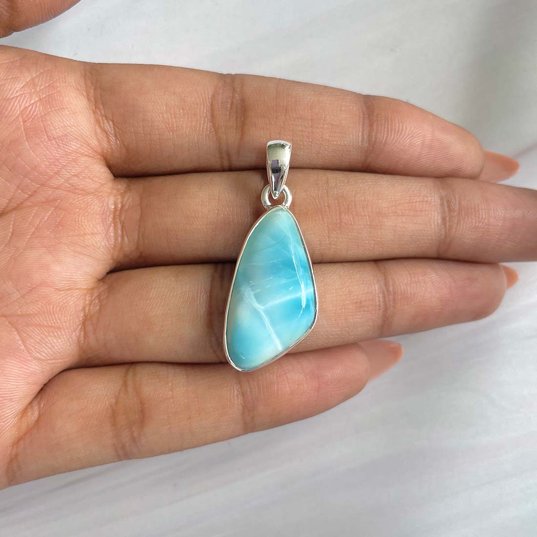 Larimar Pendant-(LAR-P-676.)