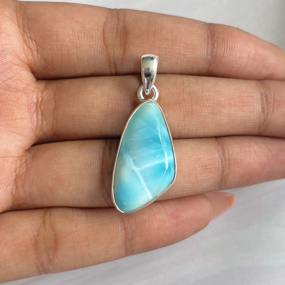 Larimar Pendant-(LAR-P-676.)