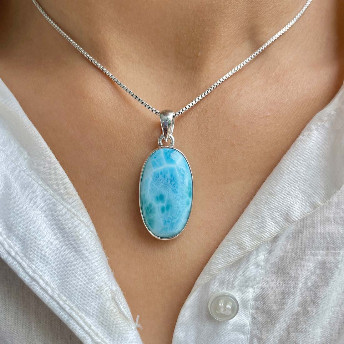 Larimar Pendant-(LAR-P-681.)