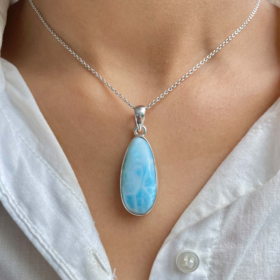 Larimar Pendant-(LAR-P-685.)