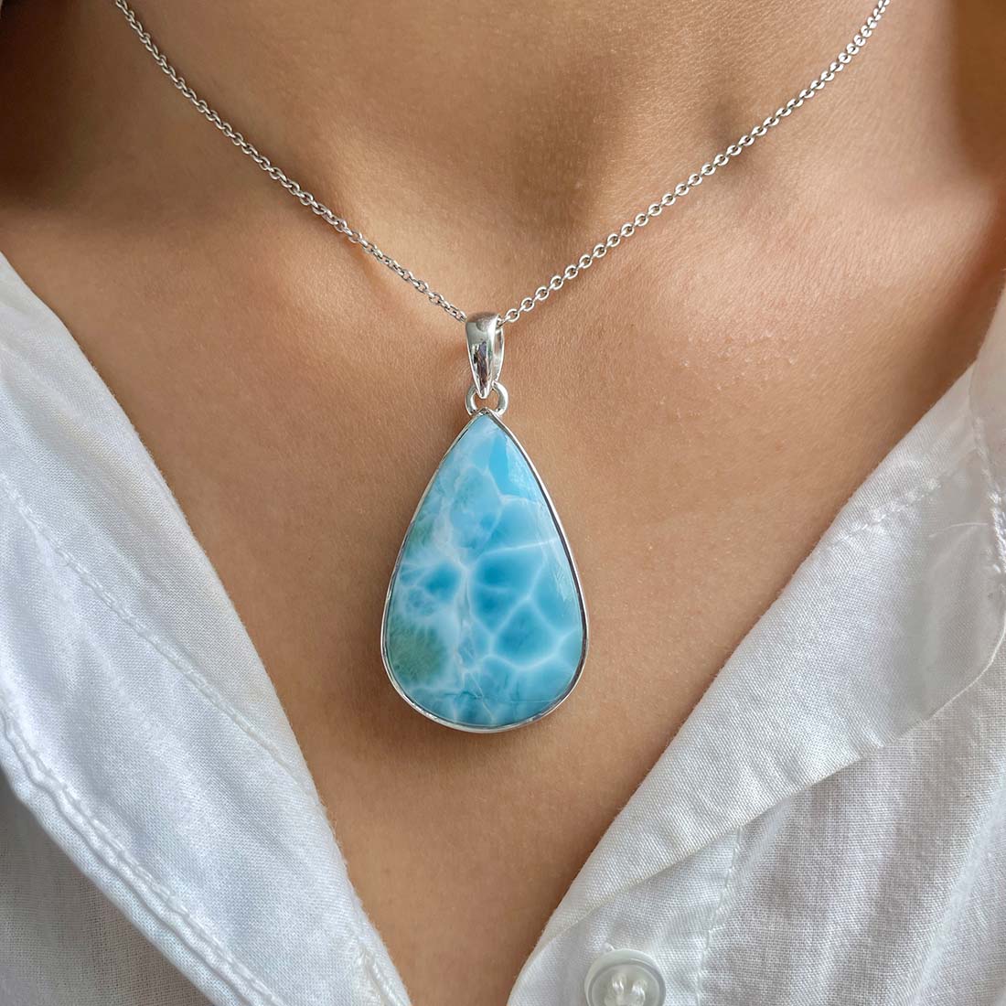 Larimar Pendant-(LAR-P-688.)