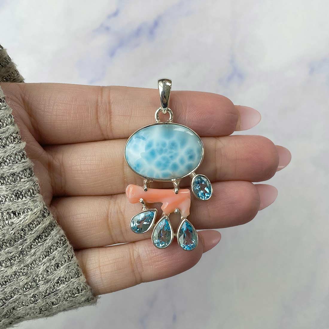 Larimar Pendant-(LAR-P-69.)