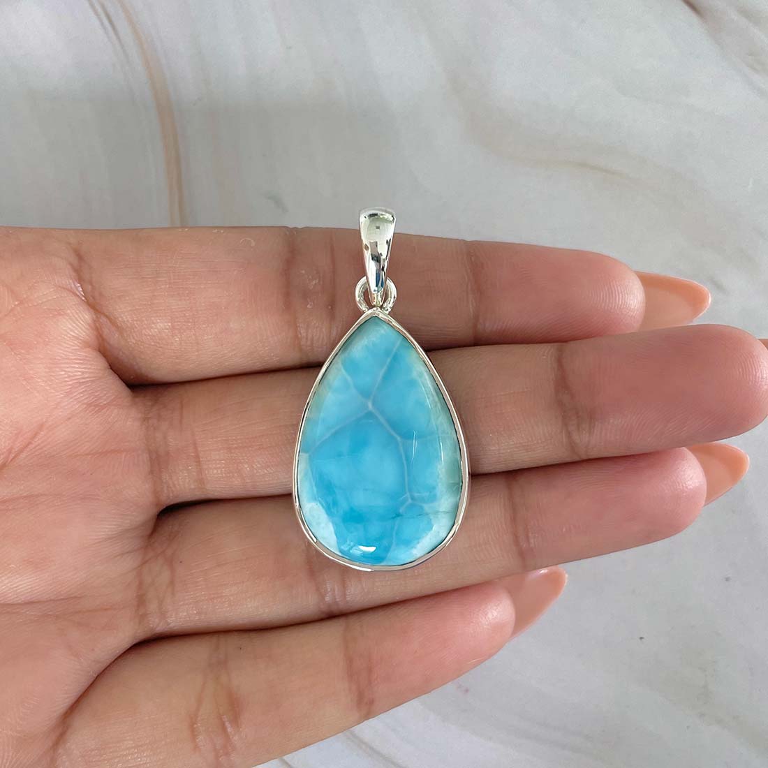Larimar Pendant-(LAR-P-694.)