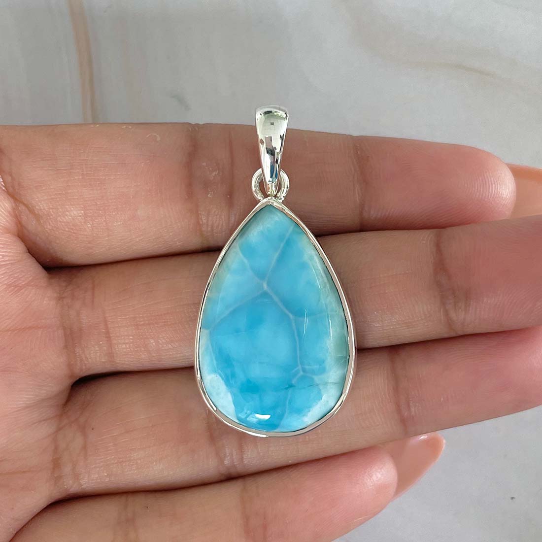 Larimar Pendant-(LAR-P-694.)