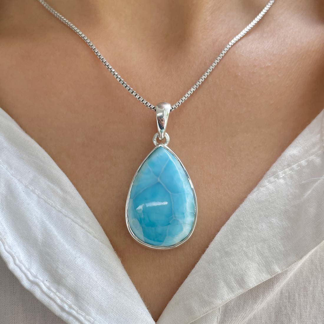 Larimar Pendant-(LAR-P-694.)