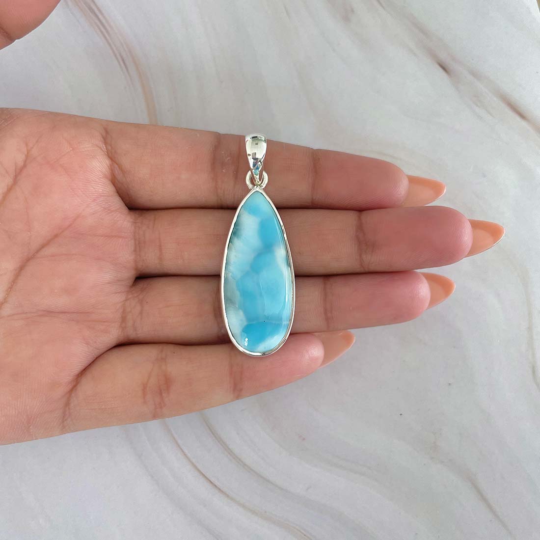 Larimar Pendant-(LAR-P-696.)