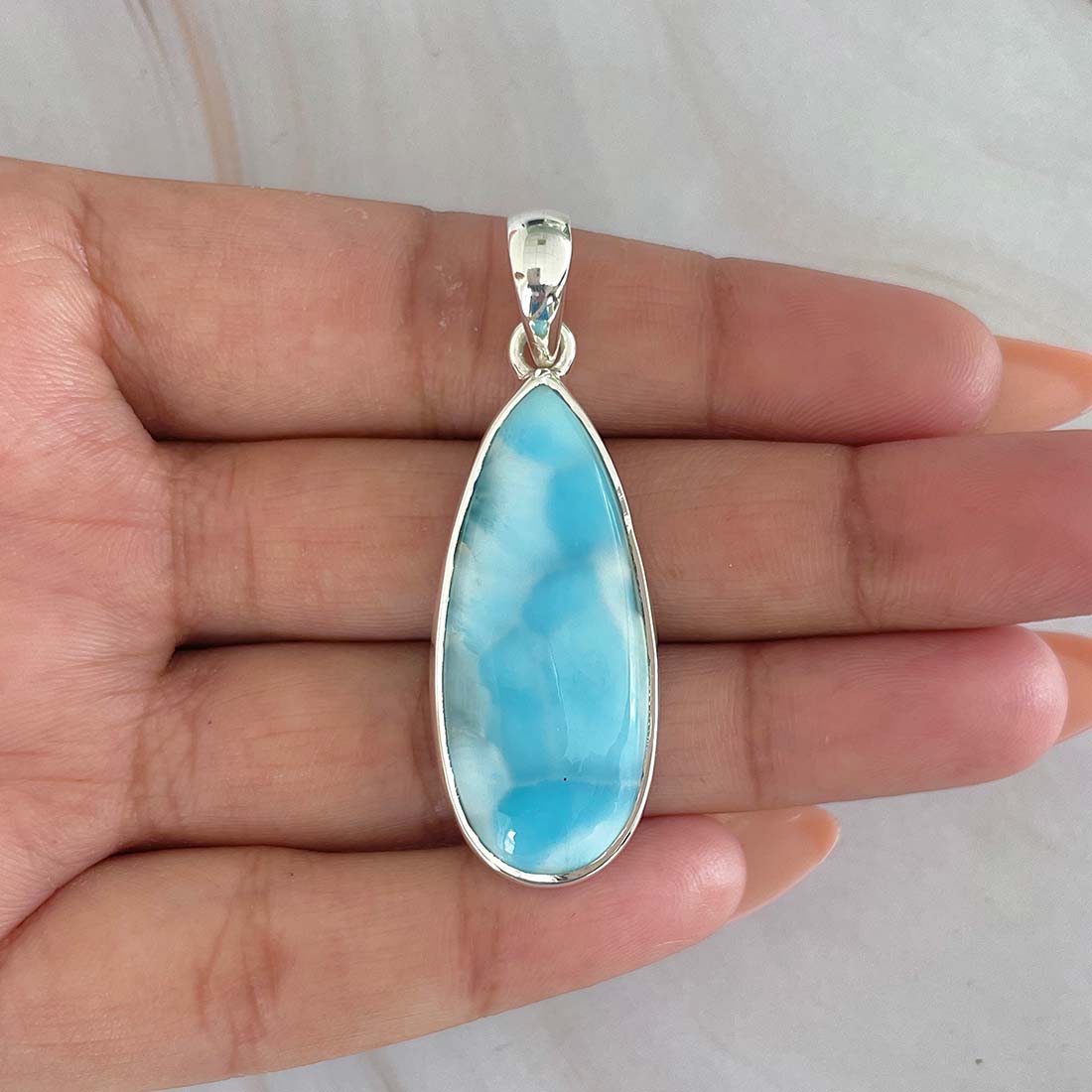 Larimar Pendant-(LAR-P-696.)