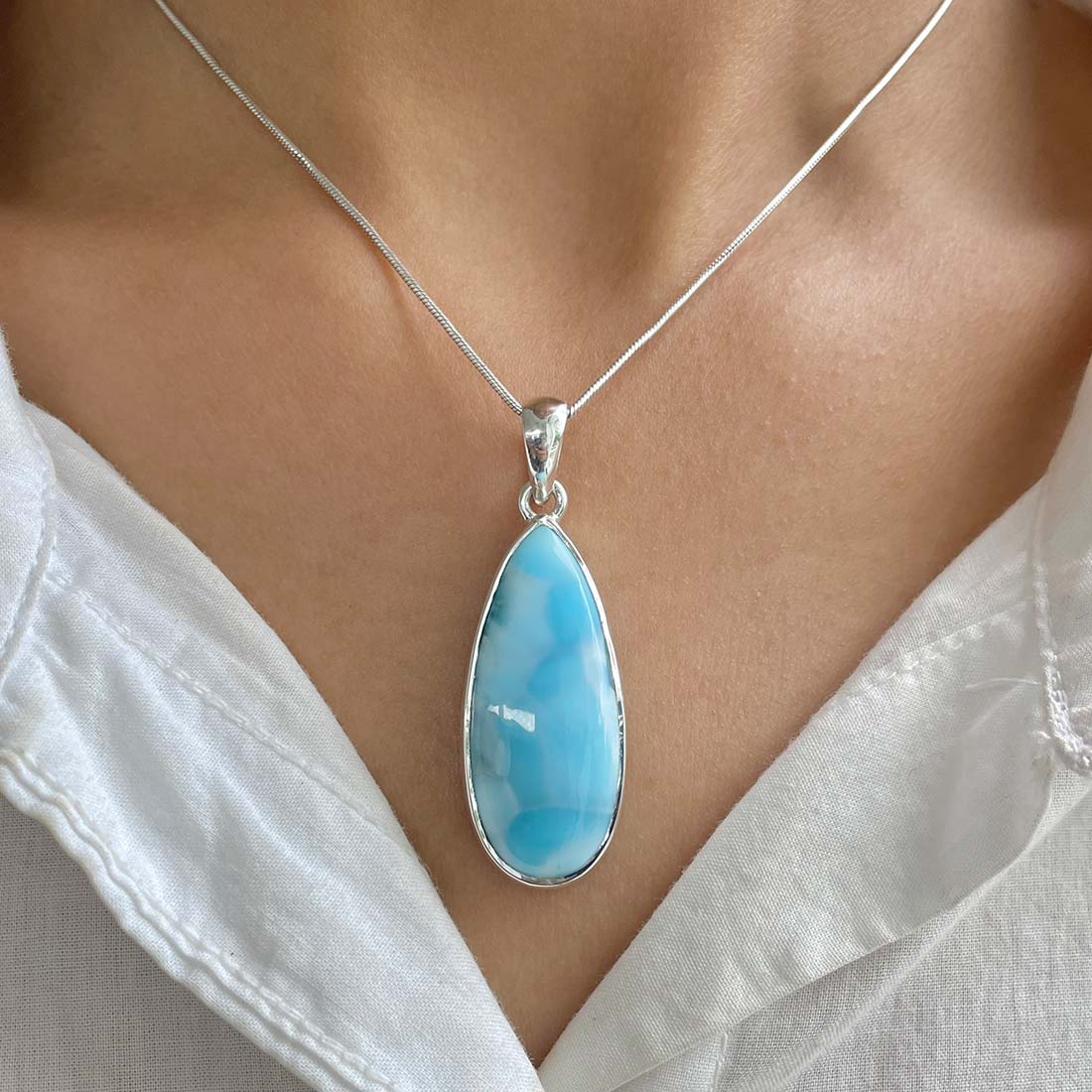 Larimar Pendant-(LAR-P-696.)