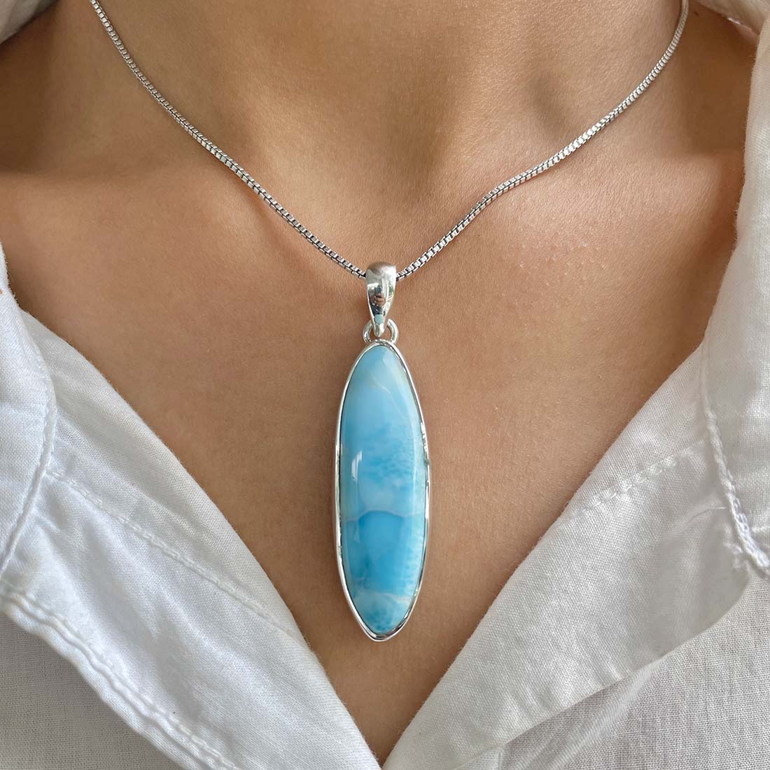 Larimar Pendant-(LAR-P-697.)