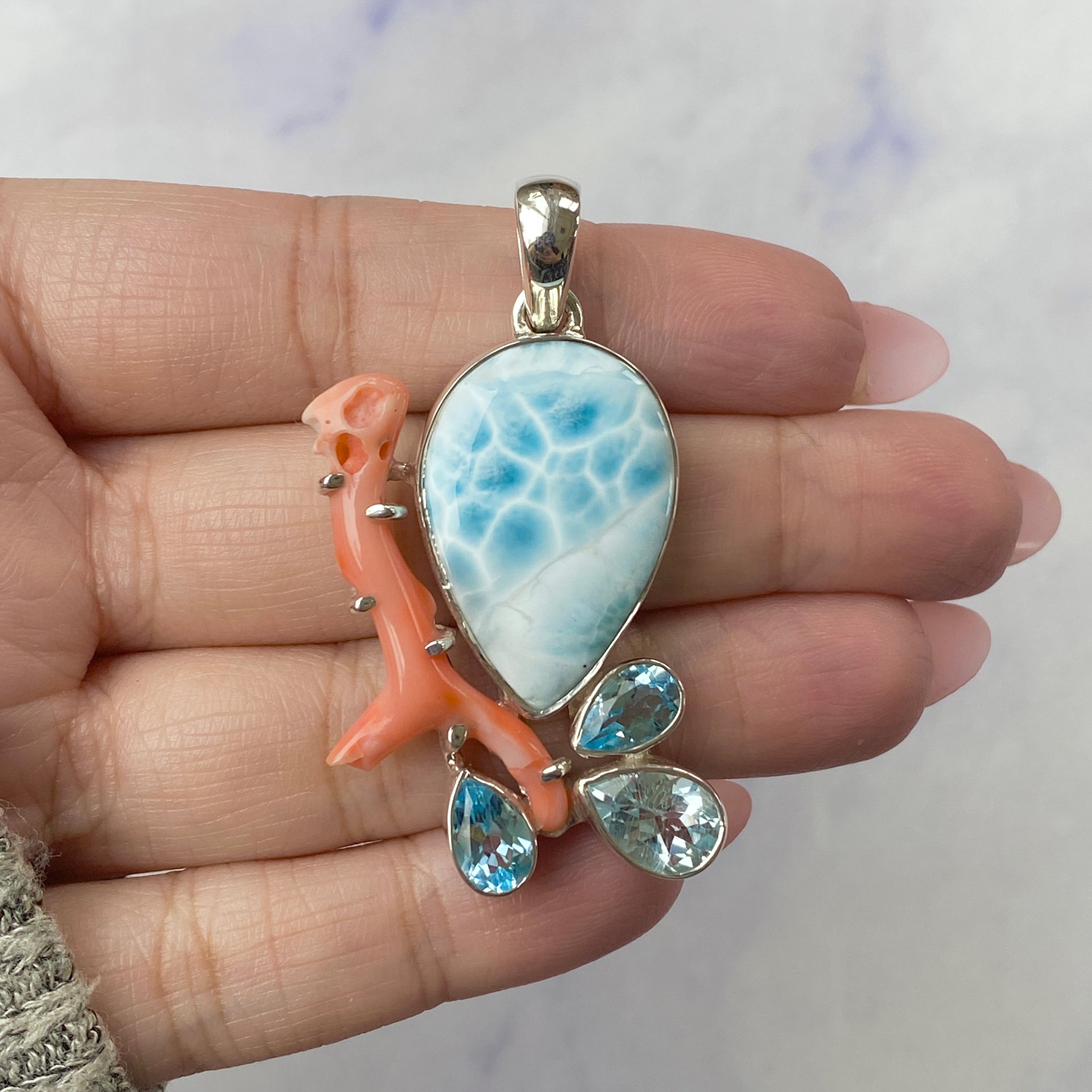 Larimar Pendant-(LAR-P-70.)