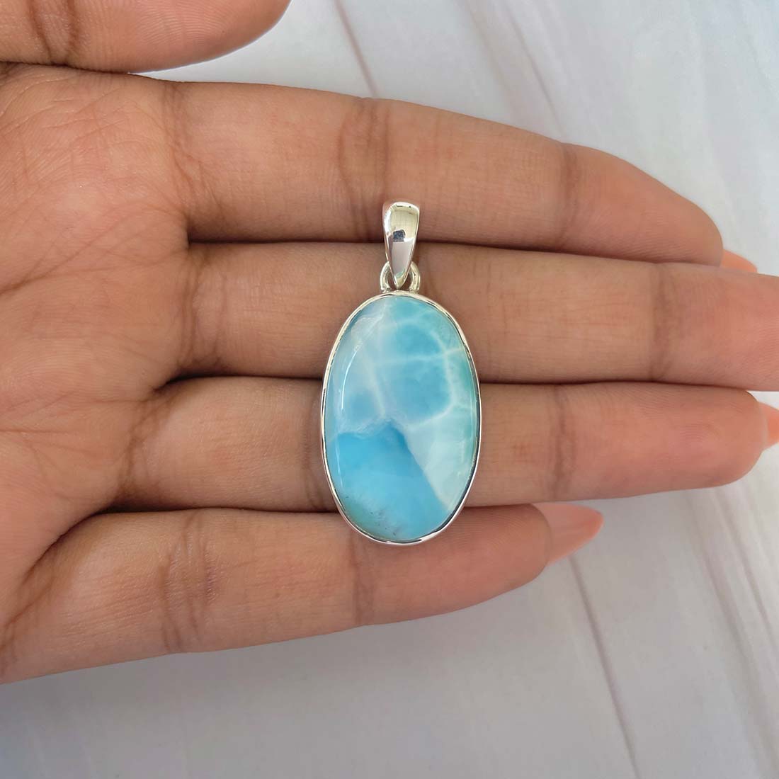 Larimar Pendant-(LAR-P-707.)