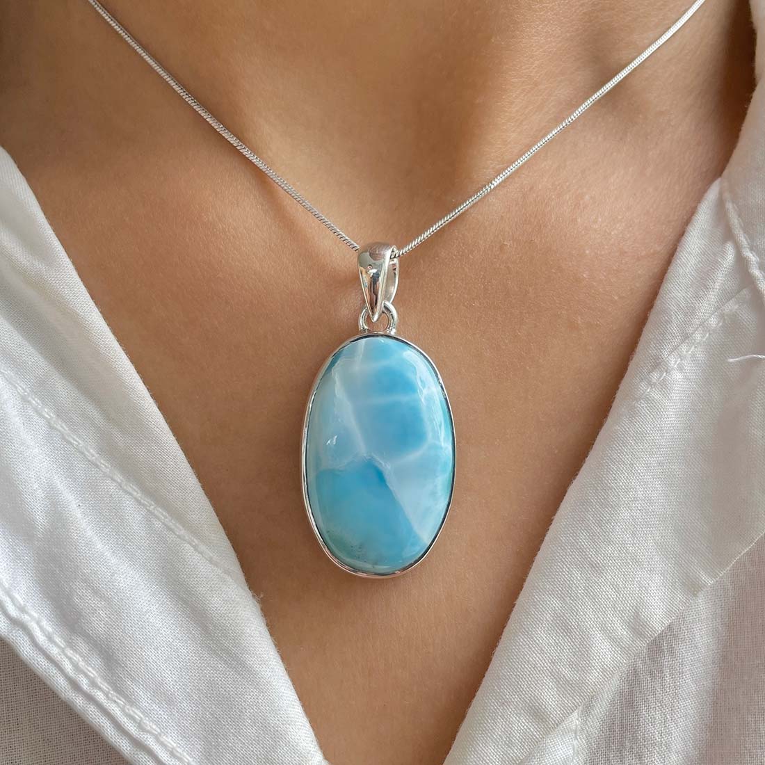 Larimar Pendant-(LAR-P-707.)