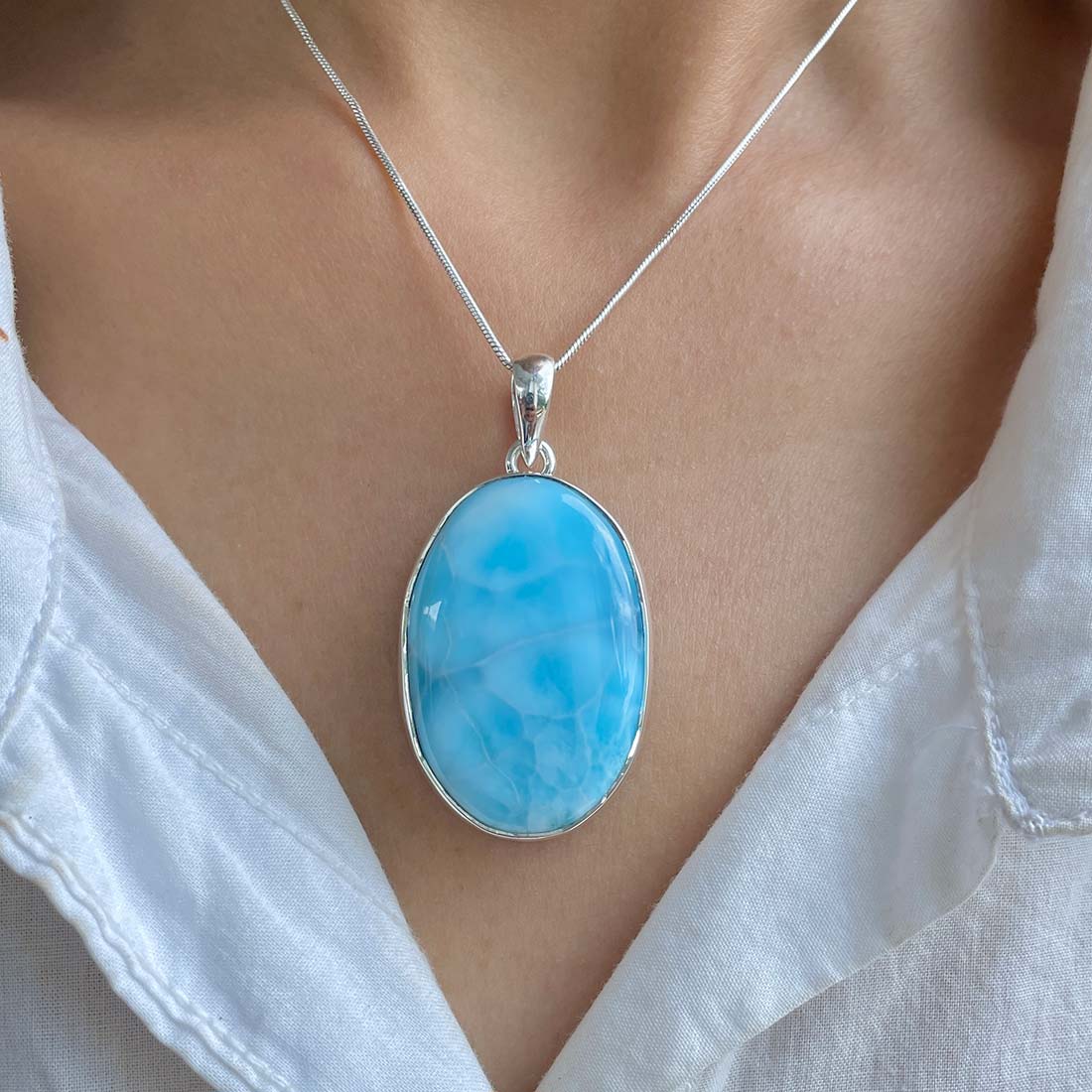 Larimar Pendant-(LAR-P-715.)