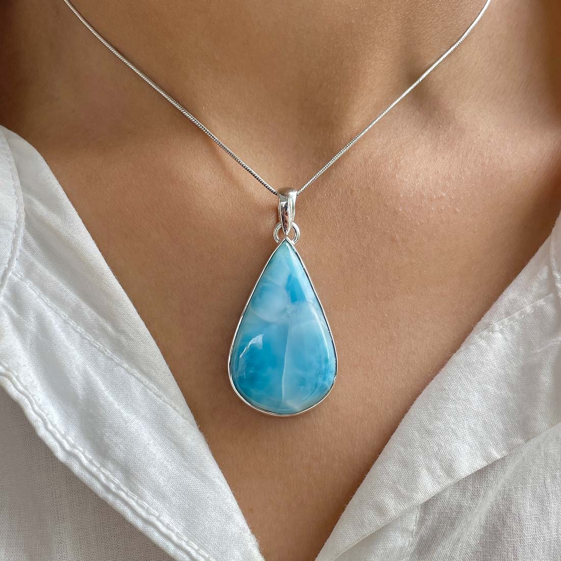 Larimar Pendant-(LAR-P-727.)