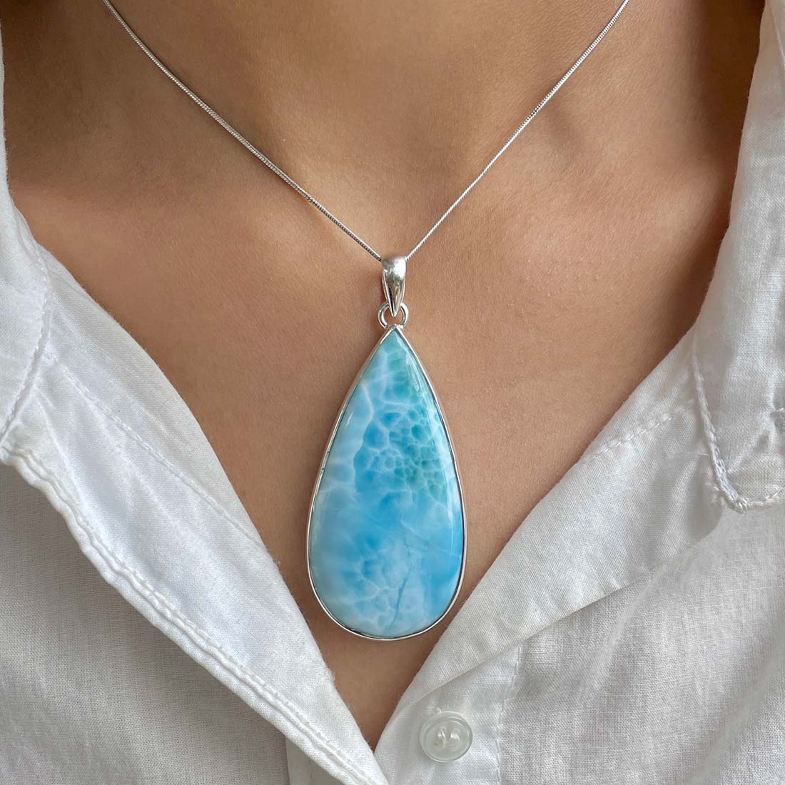 Larimar Pendant-(LAR-P-731.)