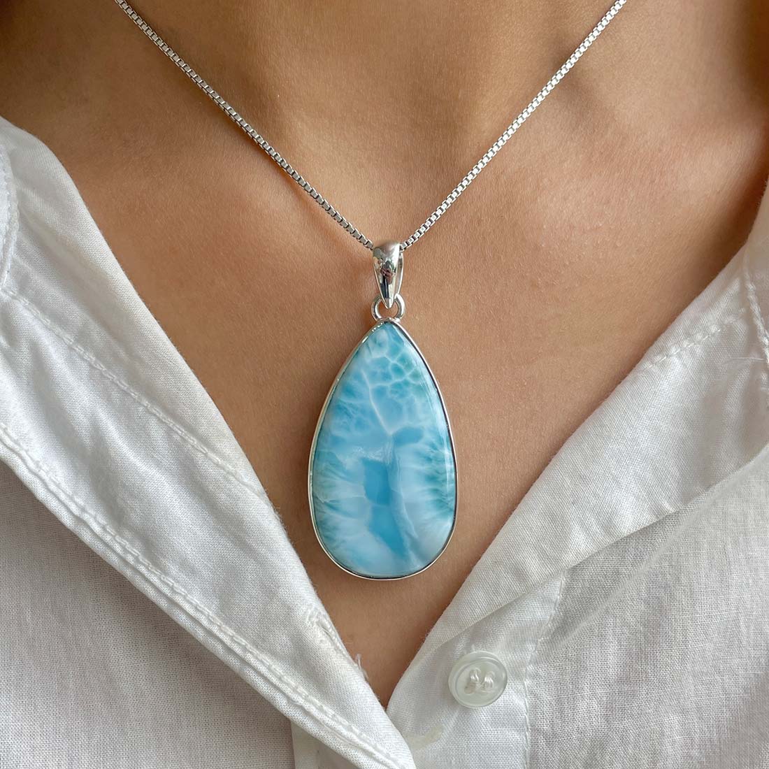 Larimar Pendant-(LAR-P-736.)