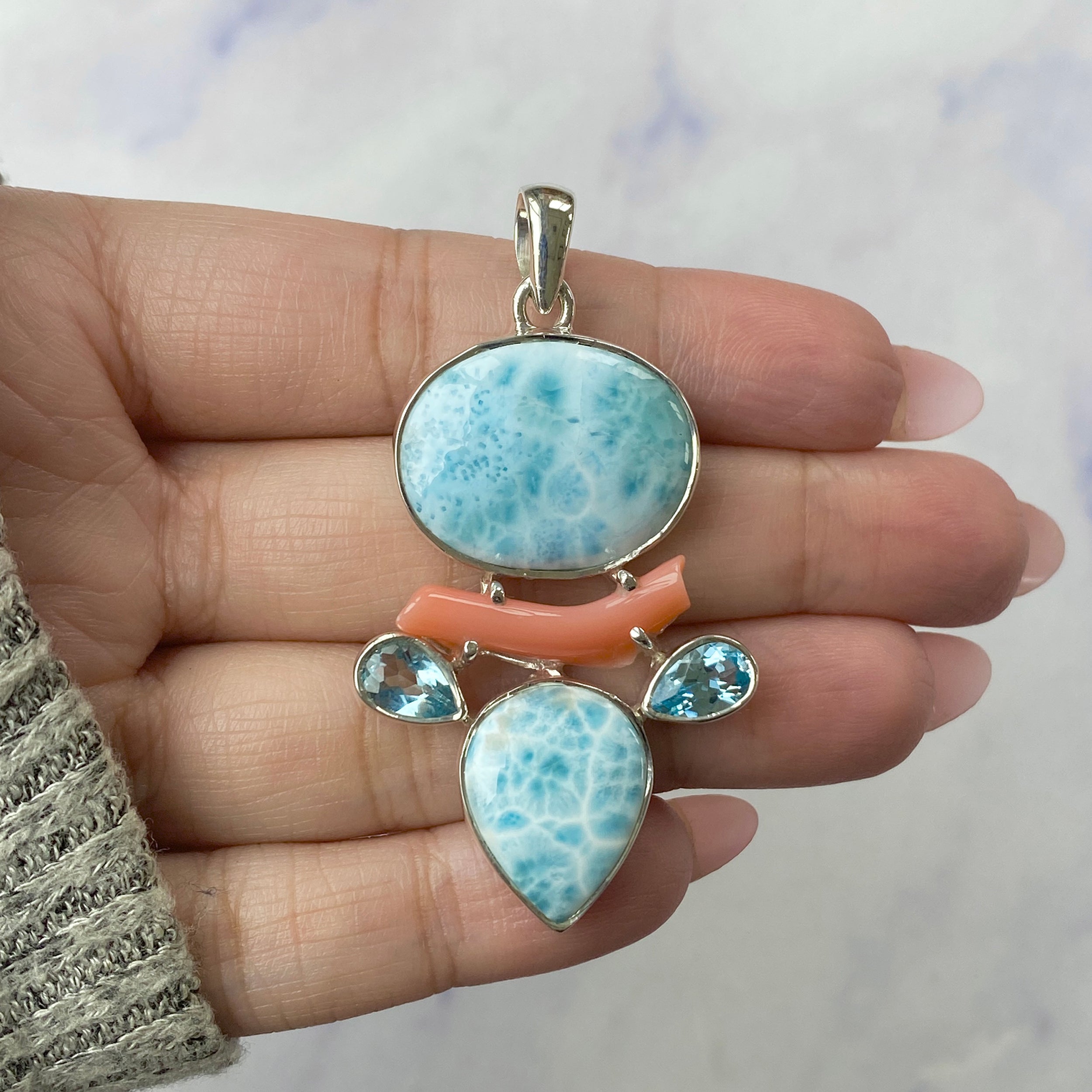 Larimar Pendant-(LAR-P-74.)