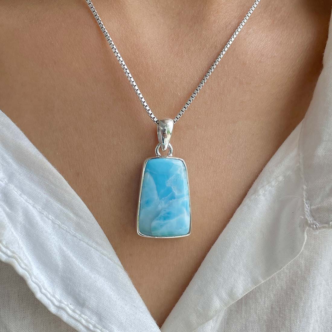 Larimar Pendant-(LAR-P-747.)