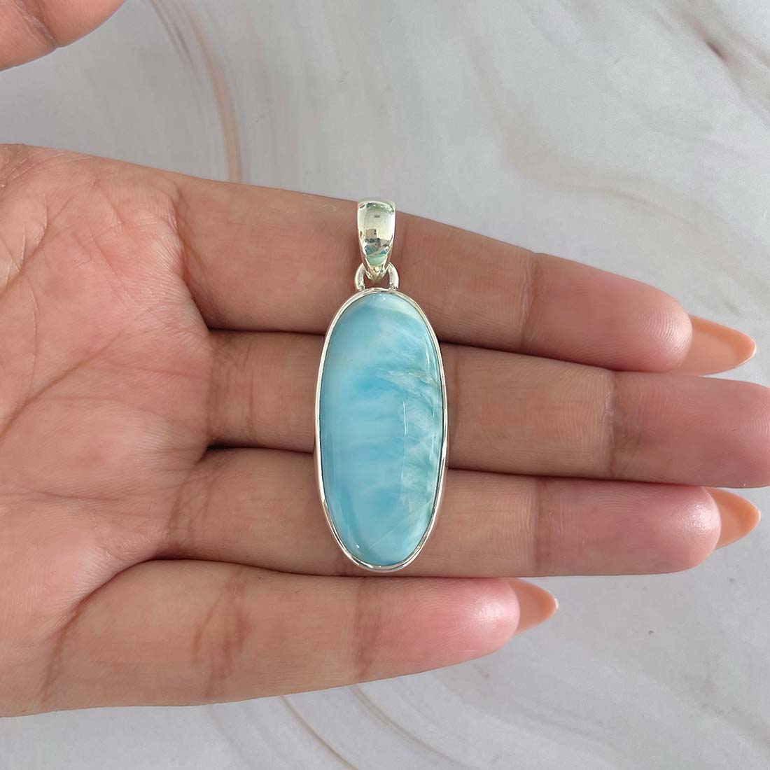 Larimar Pendant-(LAR-P-753.)