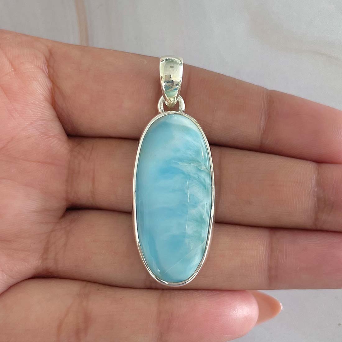 Larimar Pendant-(LAR-P-753.)