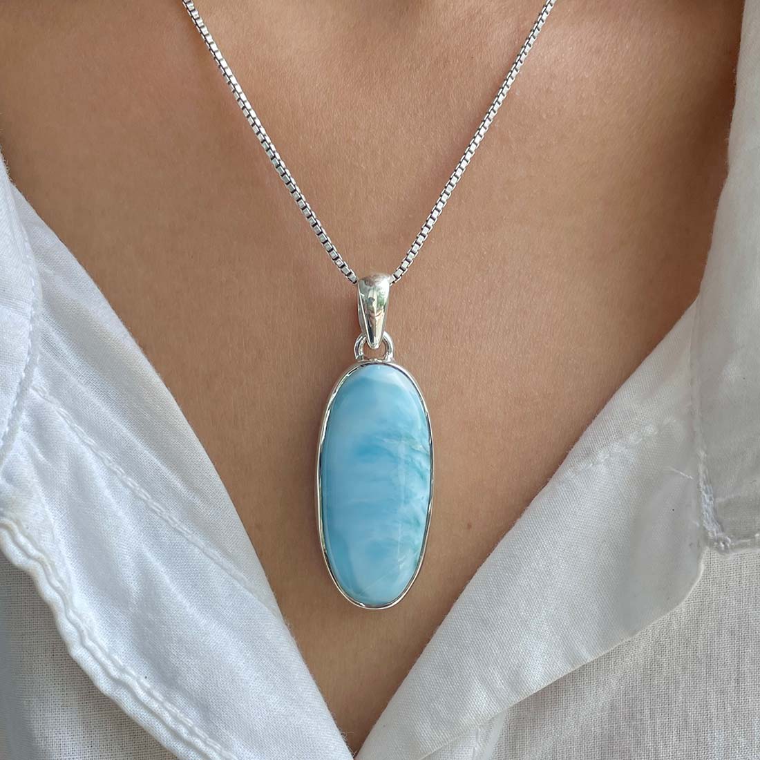 Larimar Pendant-(LAR-P-753.)