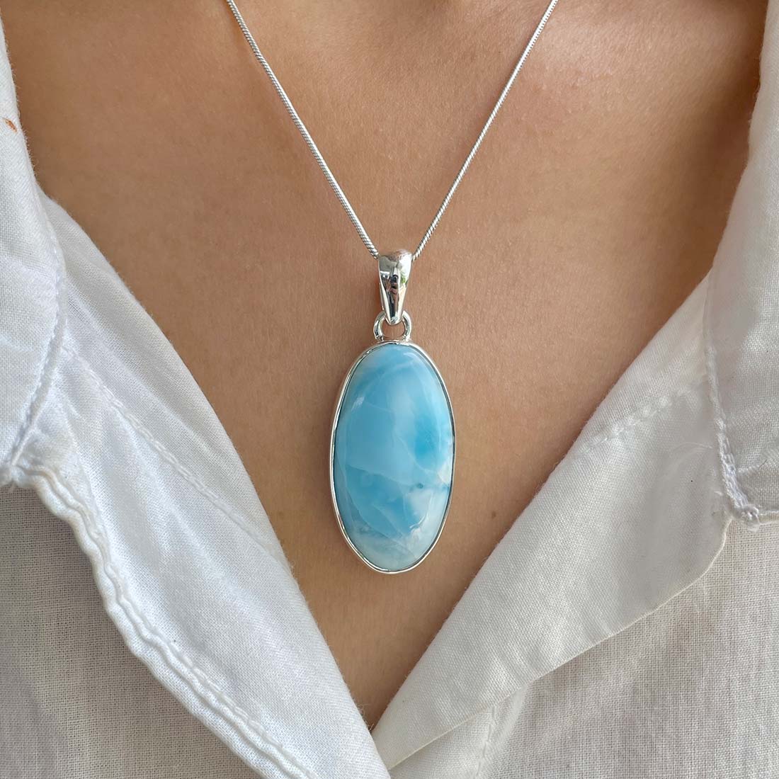 Larimar Pendant-(LAR-P-755.)