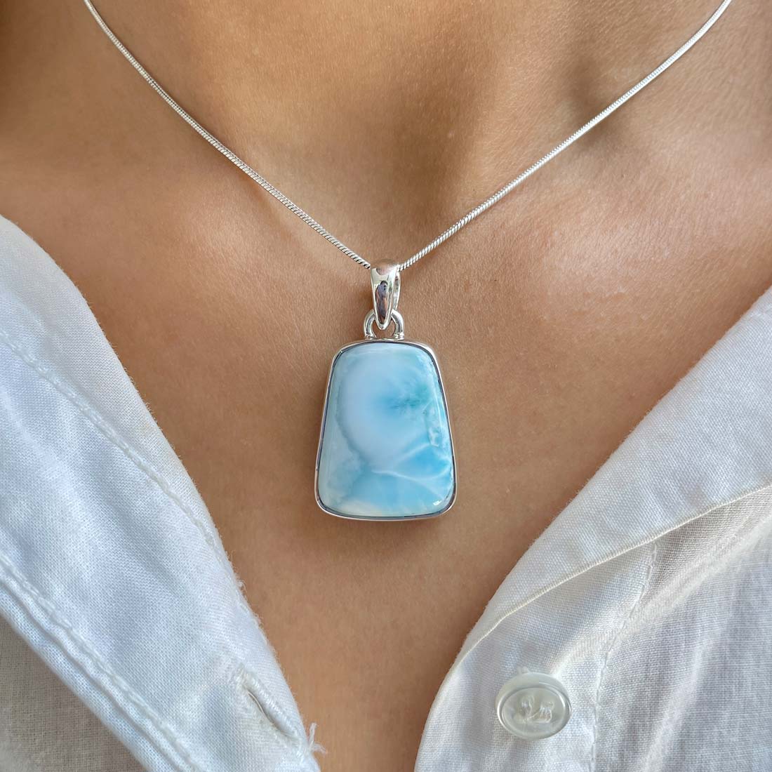 Larimar Pendant-(LAR-P-758.)