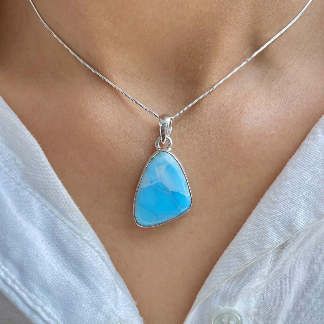 Larimar Pendant-(LAR-P-760.)