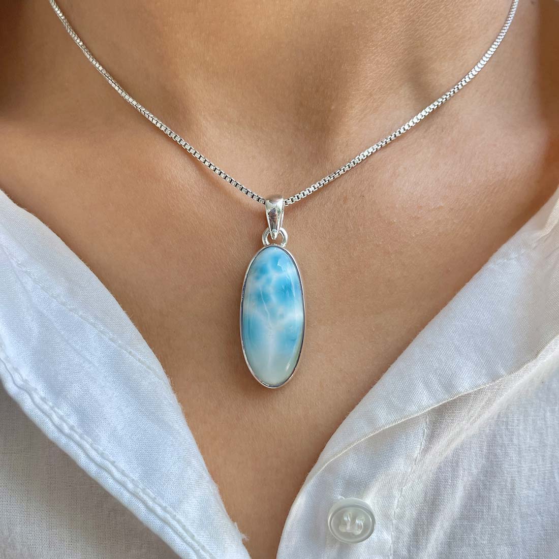 Larimar Pendant-(LAR-P-762.)