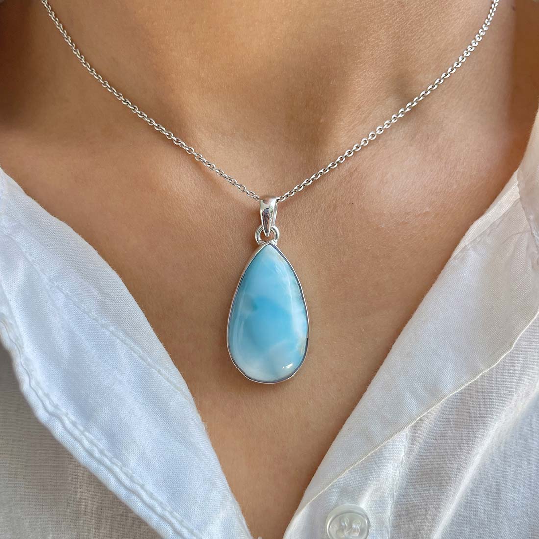 Larimar Pendant-(LAR-P-765.)