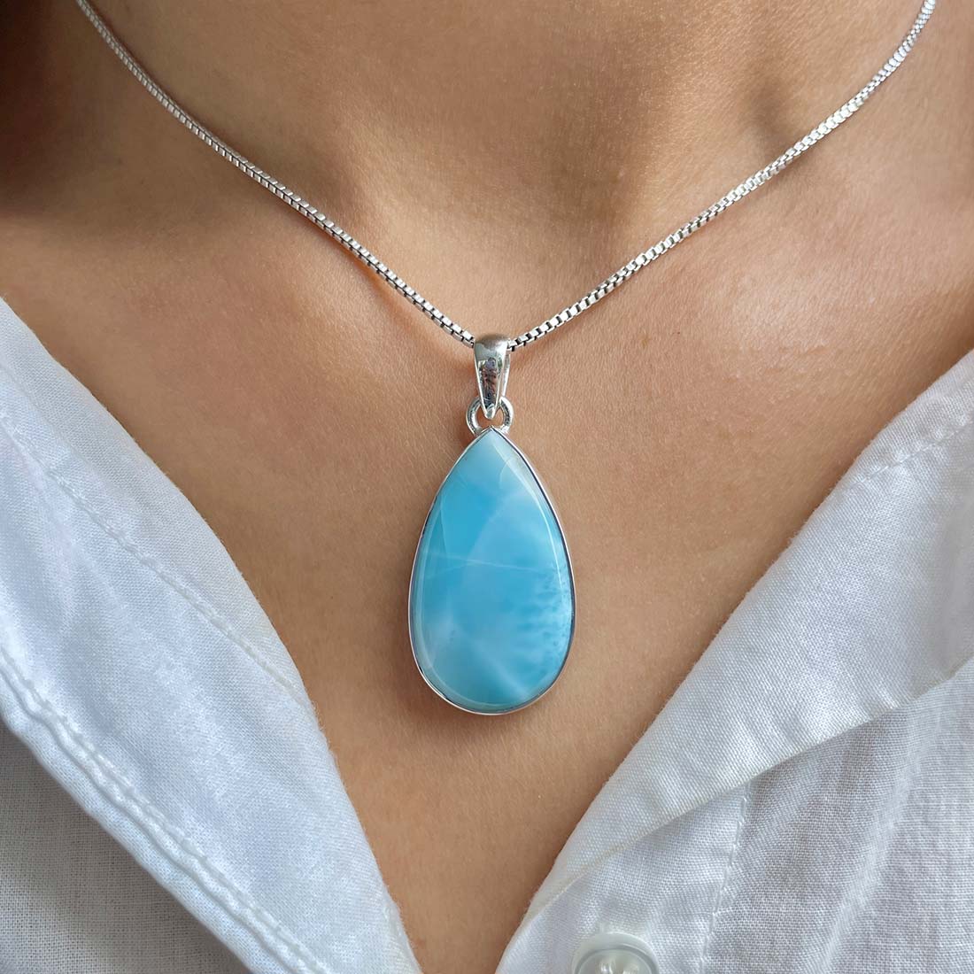 Larimar Pendant-(LAR-P-766.)