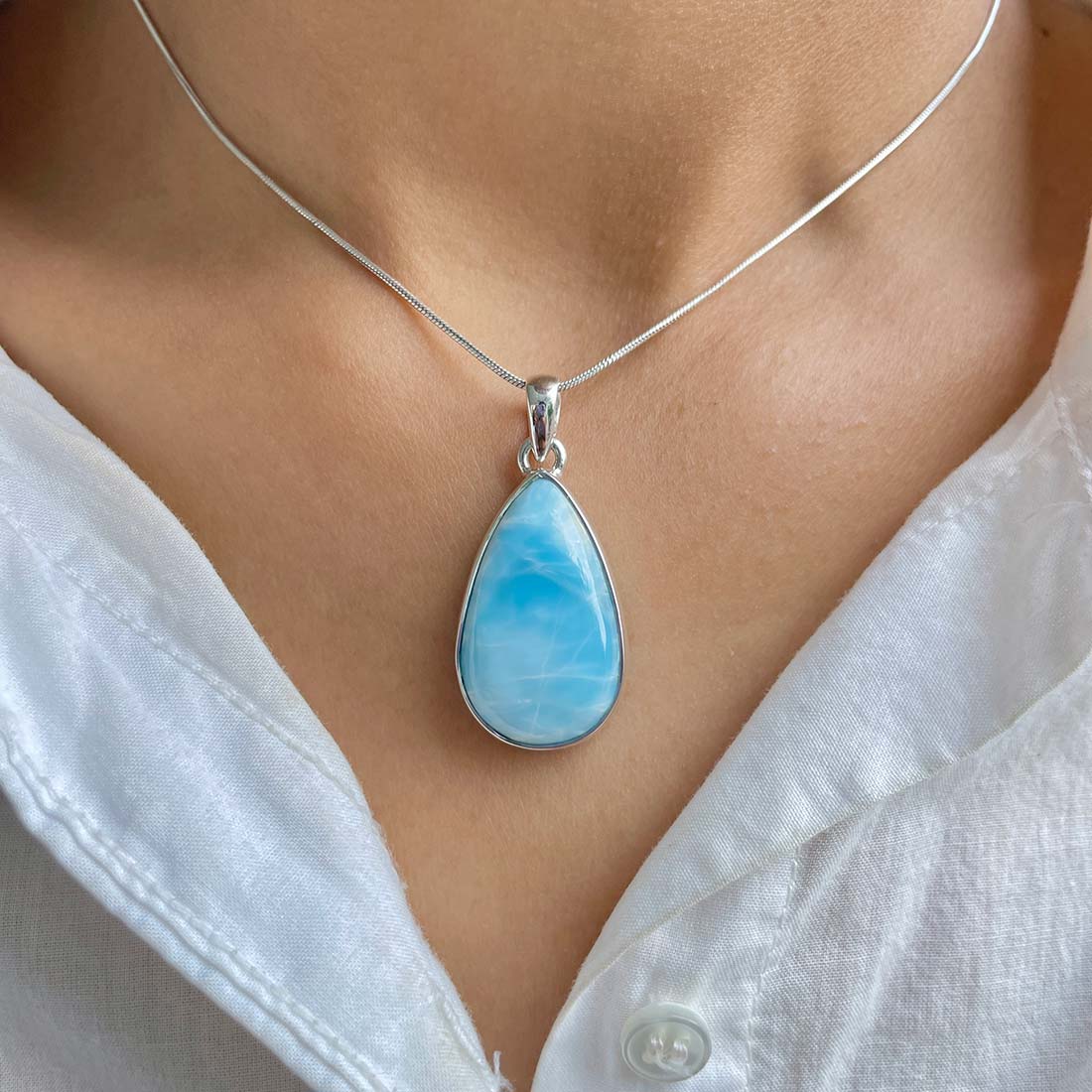 Larimar Pendant-(LAR-P-767.)