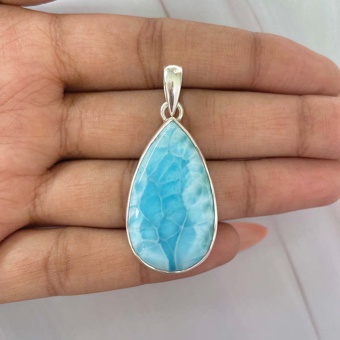 Larimar Pendant-(LAR-P-774.)