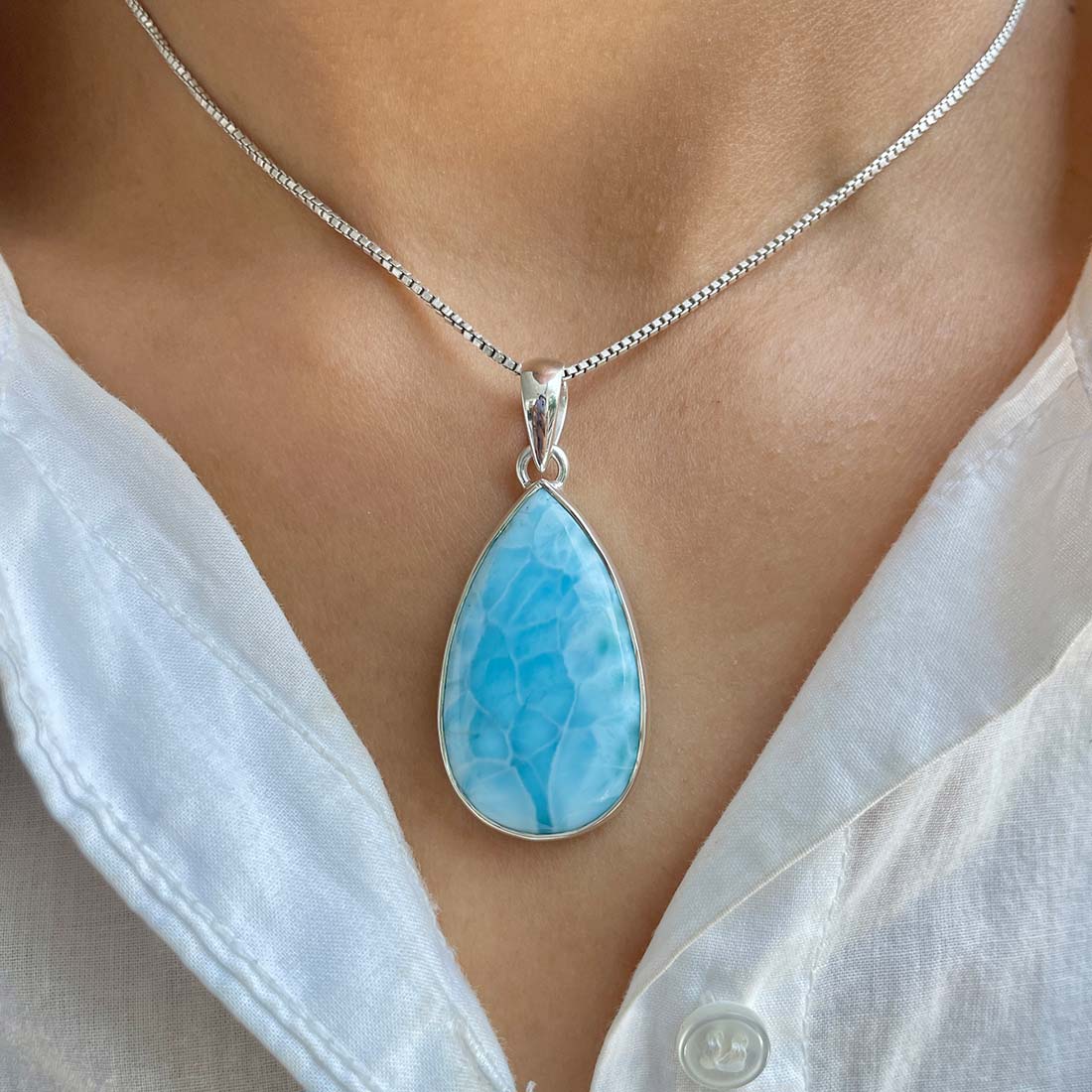 Larimar Pendant-(LAR-P-774.)