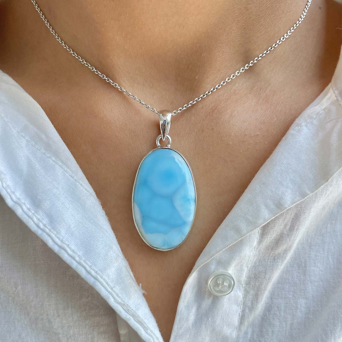Larimar Pendant-(LAR-P-775.)
