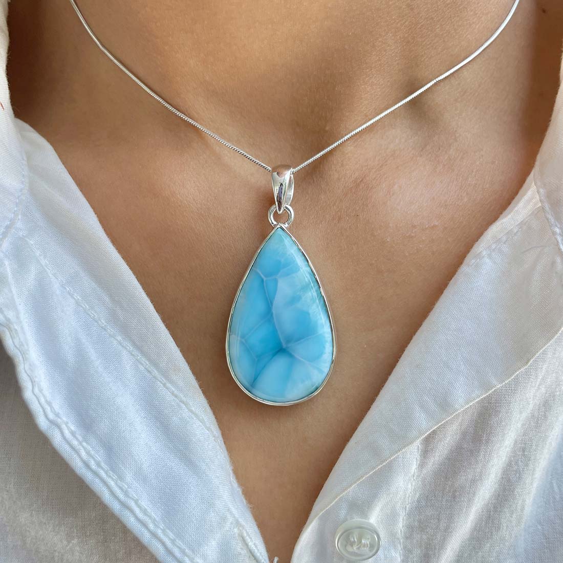 Larimar Pendant-(LAR-P-776.)