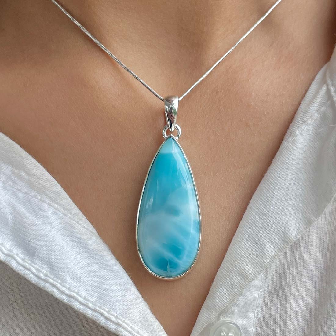 Larimar Pendant-(LAR-P-783.)