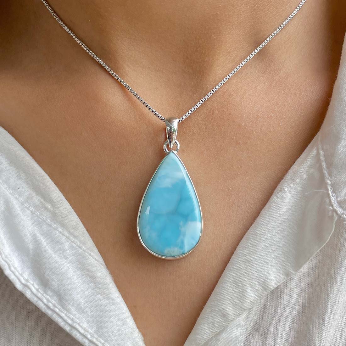 Larimar Pendant-(LAR-P-784.)