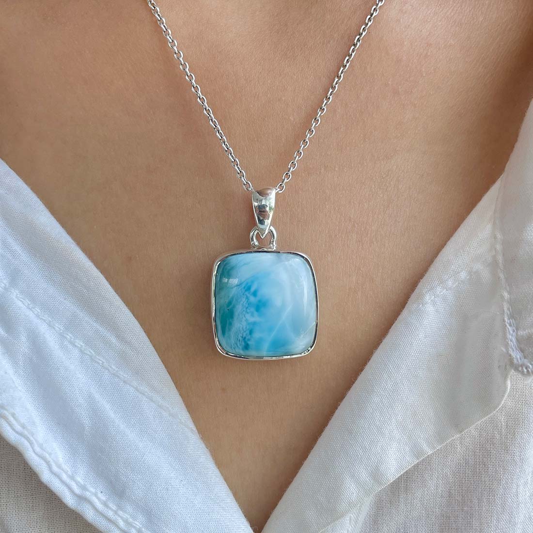 Larimar Pendant-(LAR-P-797.)