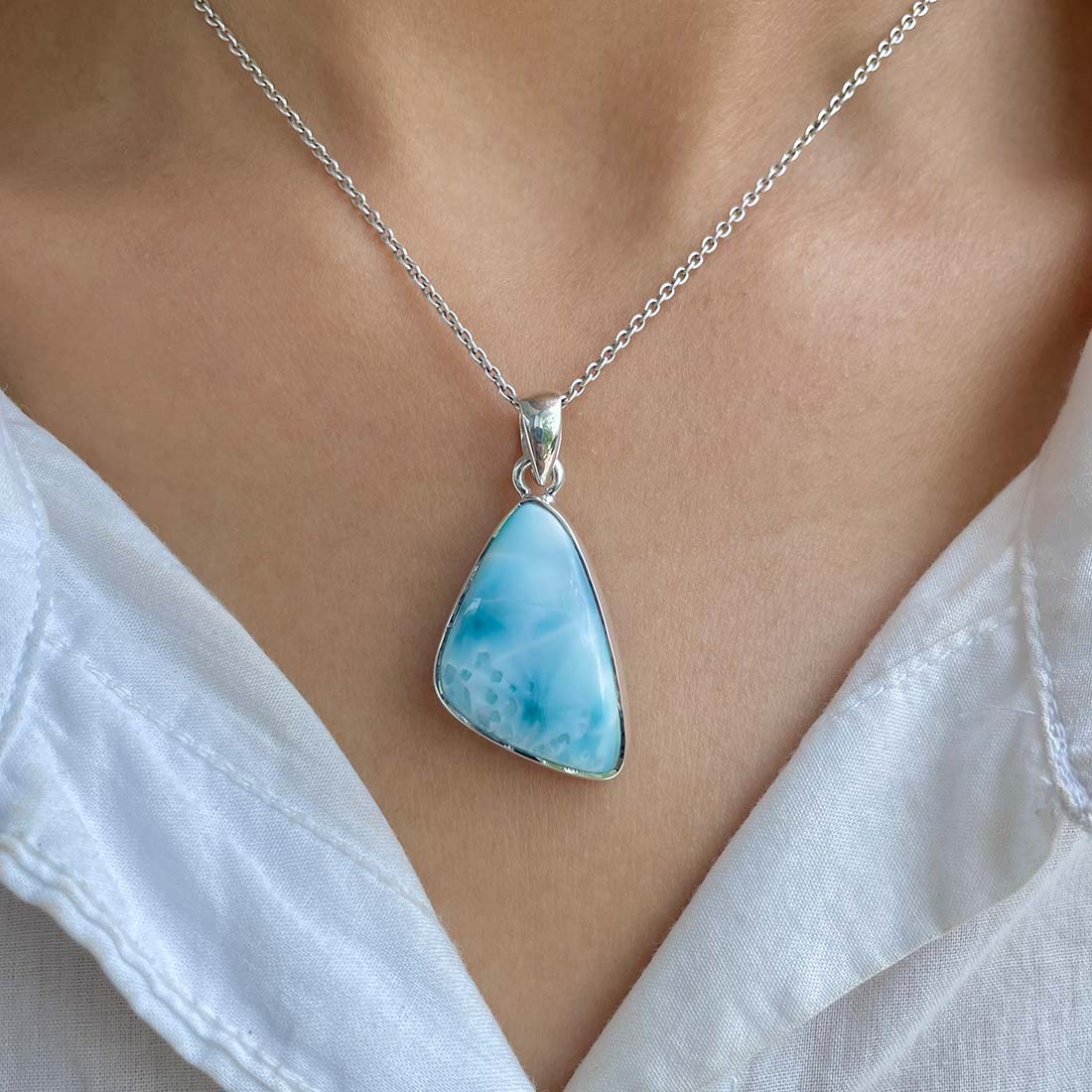 Larimar Pendant-(LAR-P-800.)