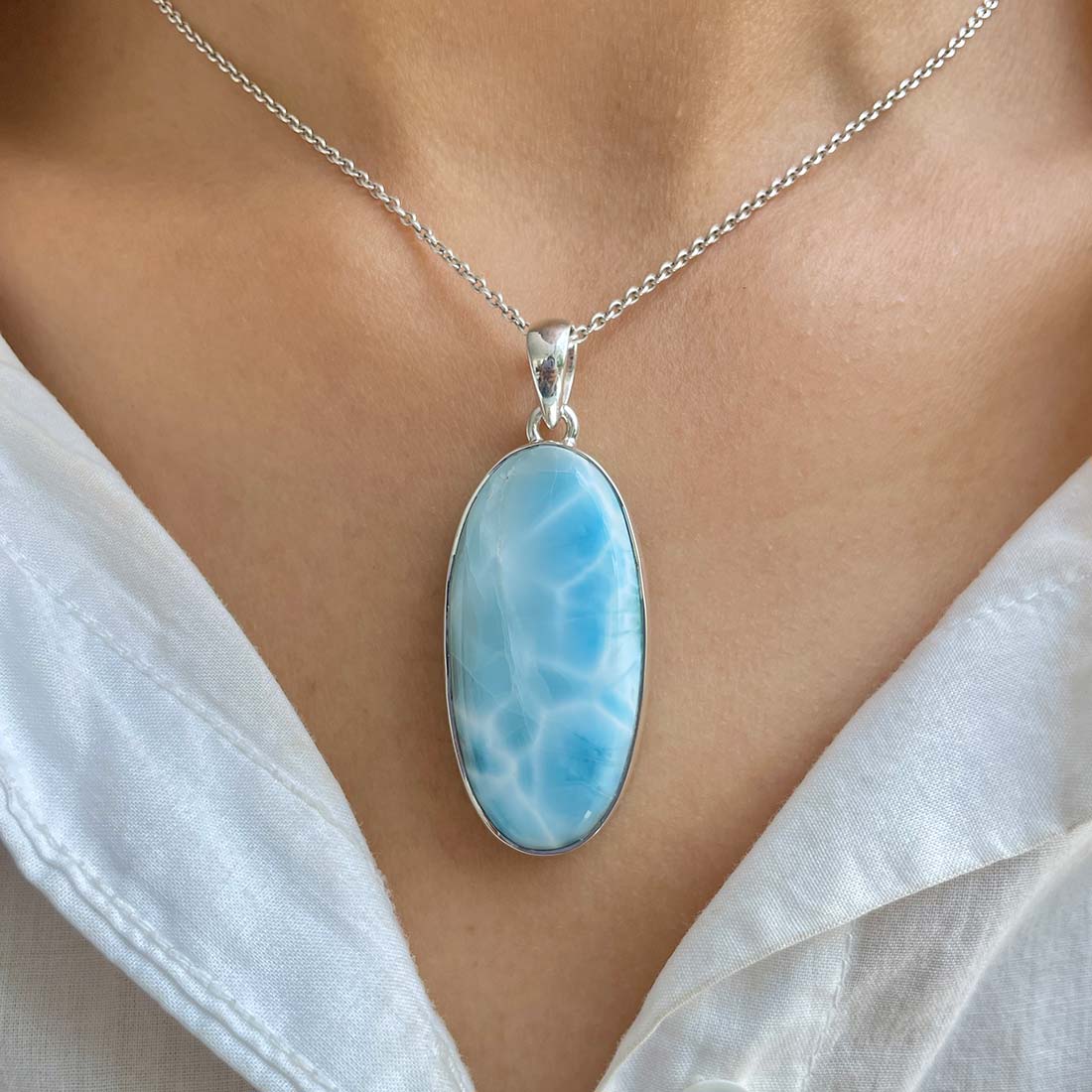 Larimar Pendant-(LAR-P-807.)