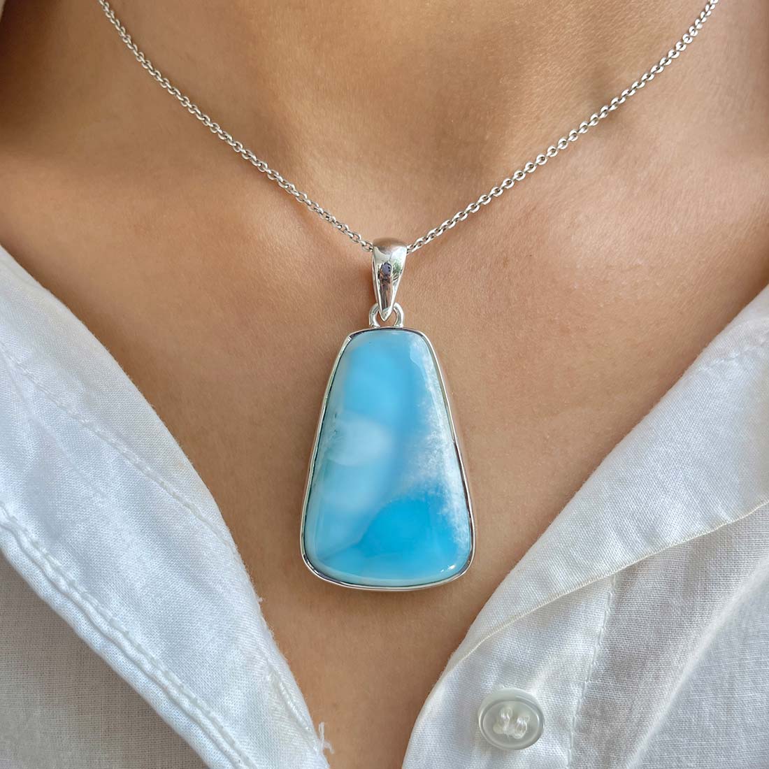 Larimar Pendant-(LAR-P-808.)