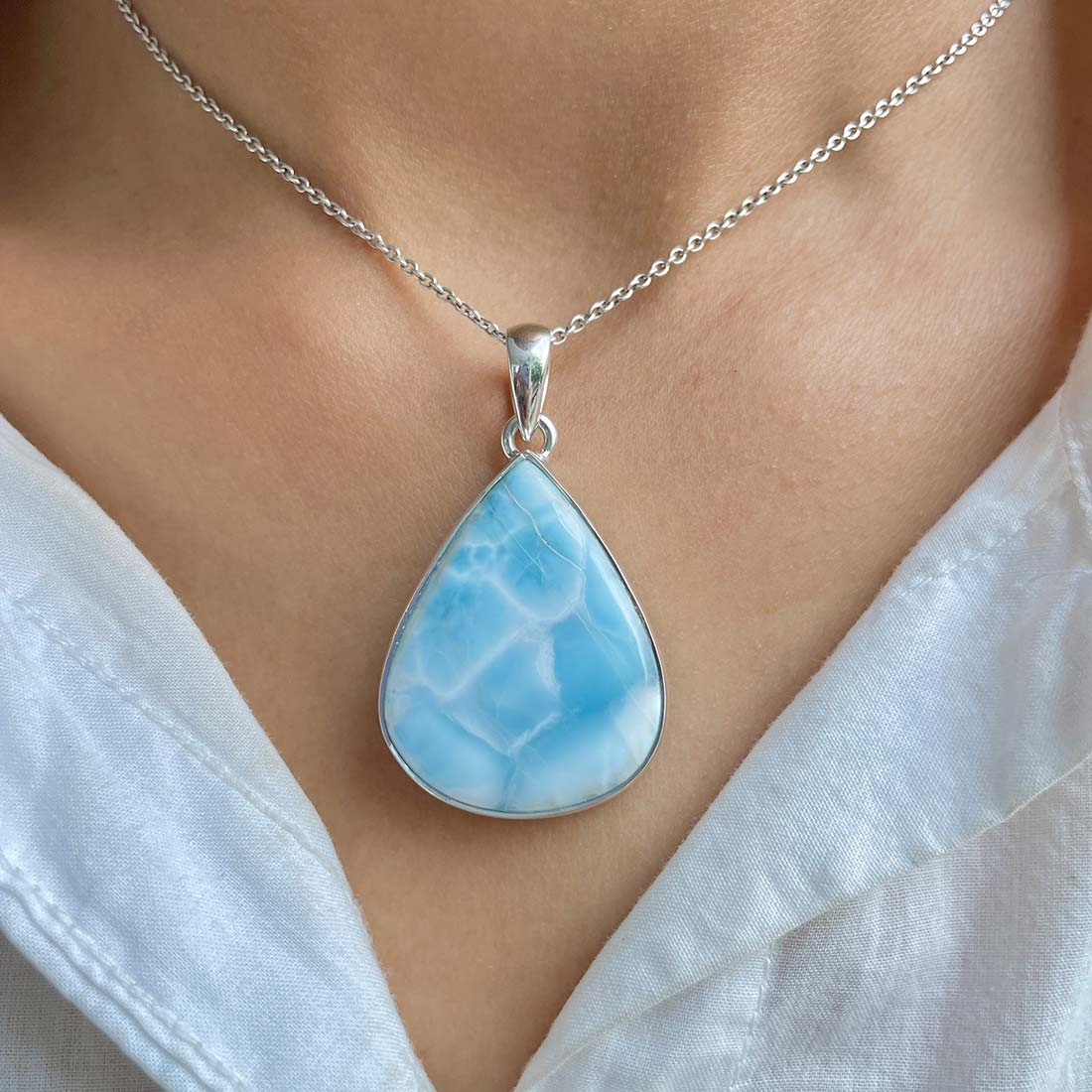 Larimar Pendant-(LAR-P-809.)